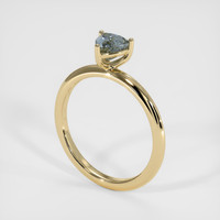 0.88 Ct. Sapphire Ring, 18K Yellow Gold 2