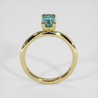 1.26 Ct. Greenish Blue Sapphire Ring, 18K Yellow Gold 3