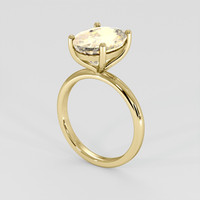 6.16 Ct. Peach Sapphire Ring, 18K Yellow Gold 2