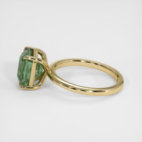 4.18 Ct. Bluish Green Sapphire Ring, 18K Yellow Gold 4