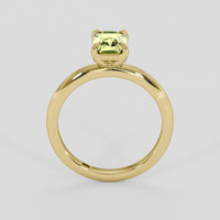 1.24 Ct. Yellowish Green Sapphire Ring, 18K Yellow Gold 3