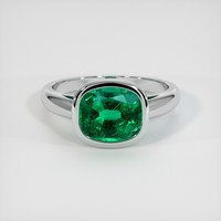 1.90 Ct. Emerald Ring, Platinum 950 1