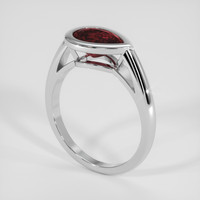 1.64 Ct. Red Almandine Garnet Ring, Platinum 950 2