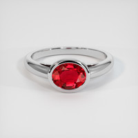 1.24 Ct. Ruby Ring, Platinum 950 1