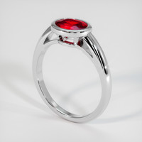 1.24 Ct. Ruby Ring, Platinum 950 2