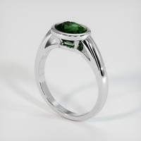 2.21 Ct. Bluish Green Sapphire Ring, Platinum 950 2