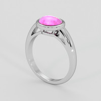 2.25 Ct. Pink Sapphire Ring, Platinum 950 2