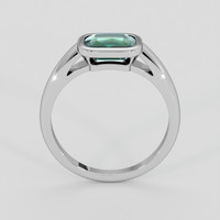 2.10 Ct. Bluish Green Sapphire Ring, Platinum 950 3