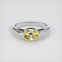 3.54 Ct. Yellow Sapphire Ring, Platinum 950 1