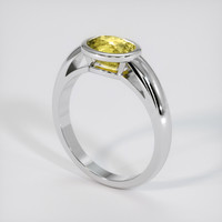 3.54 Ct. Yellow Sapphire Ring, Platinum 950 2