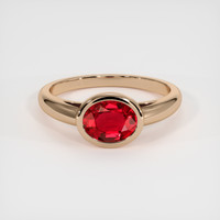 1.24 Ct. Ruby Ring, 14K Rose Gold 1