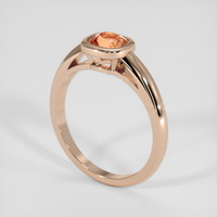 1.03 Ct. Padparadscha Sapphire Ring, 14K Rose Gold 2