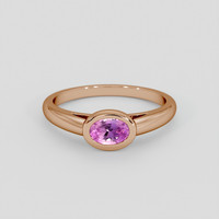 0.53 Ct. Purple Sapphire Ring, 14K Rose Gold 1