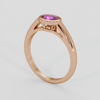 0.53 Ct. Purple Sapphire Ring, 14K Rose Gold 2