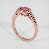 1.05 Ct. Purplish Red Ruby Ring, 18K Rose Gold 2
