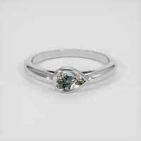 0.54 Ct. Bi Color / Parti Sapphire Ring, Silver 1