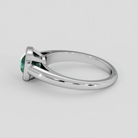 2.06 Ct. Bluish Green Sapphire Ring, Silver 4