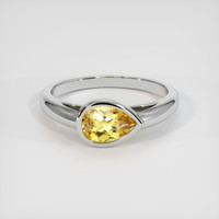 1.27 Ct. Brownish Yellow Chrysoberyl Ring, 10K White Gold 1
