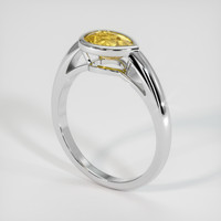 1.27 Ct. Brownish Yellow Chrysoberyl Ring, 10K White Gold 2