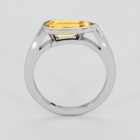 2.91 Ct. Reddish Orange Imperial Topaz Ring, 10K White Gold 3