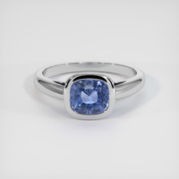 1.84 Ct. Blue Sapphire Ring, 10K White Gold 1
