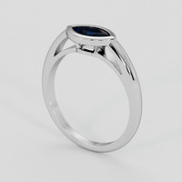 0.88 Ct. Blue Sapphire Ring, 10K White Gold 2