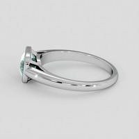 2.10 Ct. Bluish Green Sapphire Ring, 10K White Gold 4