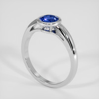 1.24 Ct. Blue Sapphire Ring, 14K White Gold 2
