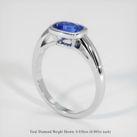 1.28 Ct. Sapphire Ring, 14K White Gold 2