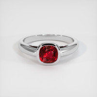 1.03 Ct. Ruby Ring, 14K White Gold 1