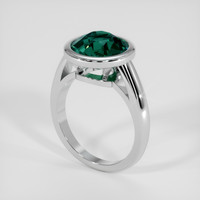 5.06 Ct. Bluish Green Sapphire Ring, 14K White Gold 2