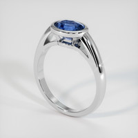 1.65 Ct. Blue Sapphire Ring, 14K White Gold 2