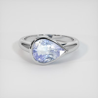 6.14 Ct. Blue Sapphire Ring, 14K White Gold 1