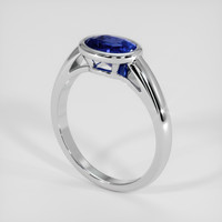 1.69 Ct. Blue Sapphire Ring, 14K White Gold 2
