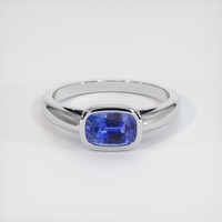1.28 Ct. Sapphire Ring, 18K White Gold 1
