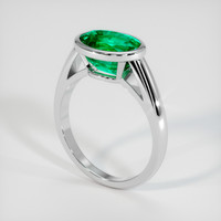 2.64 Ct. Emerald Ring, 18K White Gold 2