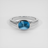 1.61 Ct. Blue Cobalt Spinel Ring, 18K White Gold 1