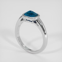1.61 Ct. Blue Cobalt Spinel Ring, 18K White Gold 2