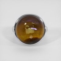 15.76 Ct. Golden Brown Tiger's Eye Ring, 18K White Gold 1