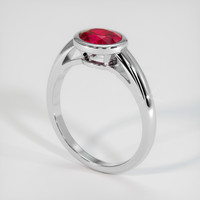 1.21 Ct. Ruby Ring, 18K White Gold 2