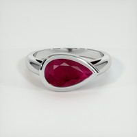 2.58 Ct. Ruby Ring, 18K White Gold 1