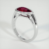 2.58 Ct. Ruby Ring, 18K White Gold 2