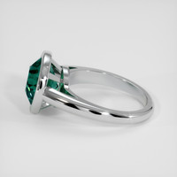 5.06 Ct. Bluish Green Sapphire Ring, 18K White Gold 4