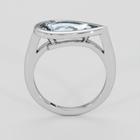 2.83 Ct. Greyish Blue Sapphire Ring, 18K White Gold 3