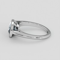 2.83 Ct. Greyish Blue Sapphire Ring, 18K White Gold 4