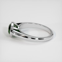 2.21 Ct. Bluish Green Sapphire Ring, 18K White Gold 4
