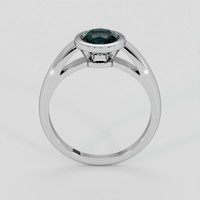 1.07 Ct. Bluish Green Sapphire Ring, 18K White Gold 3