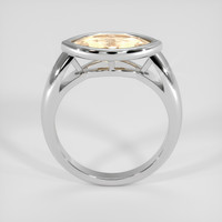 2.01 Ct. Yellowish Orange Sapphire Ring, 18K White Gold 3