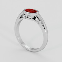 0.81 Ct. Ruby Ring, 18K White Gold 2