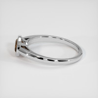 0.91 Ct. Greenish Brown Sapphire Ring, 18K White Gold 4
